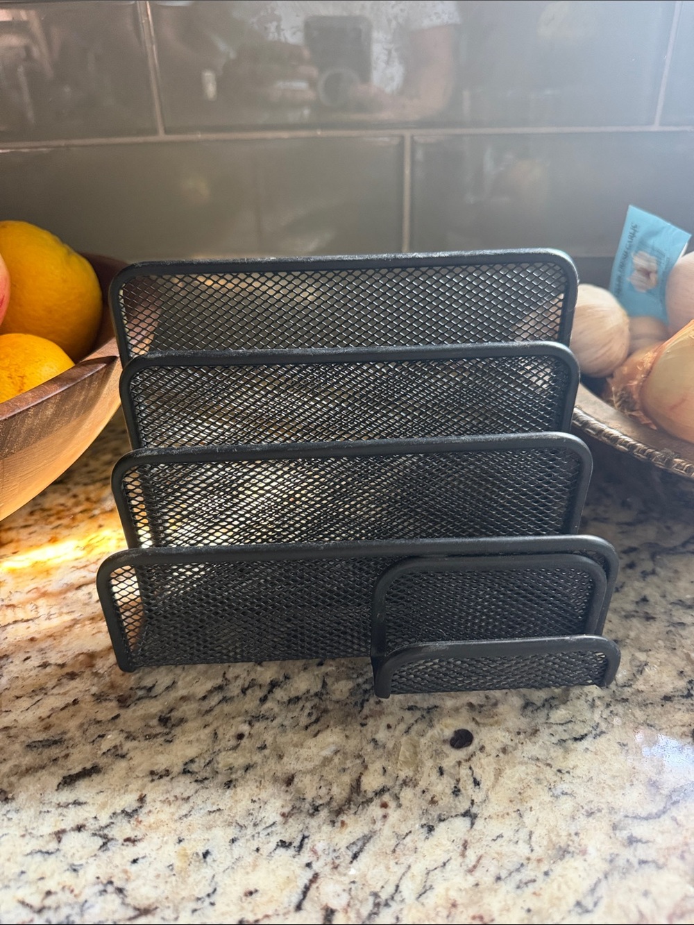 Black Mesh Desk Organizer for Cell Phones & Accessories or mail